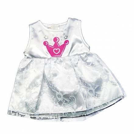 Одежда для куклы размером 38-43 см. – платье с розовой короной 
